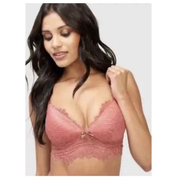 Frederick's of Hollywood Finley Lace Padded Bralette Lace Scalloped Trim Duce M - Picture 3 of 6